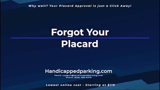 Forgot Your Handicap Placard  What to Do [upl. by Eniamrej]