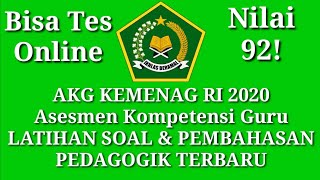 TERBARU SOAL DAN PEMBAHASAN PEDAGOGIK AKG PEMBAHASAN CPNS pedagogik pppk soal guru kemenag [upl. by Ambrosius]