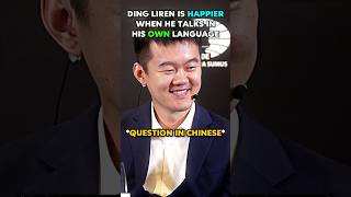 Ding Liren is SO HAPPY to Hear a Question in Chinese in WORLD CHAMPIONSHIP PRESS CONFERENCE [upl. by Missy116]