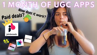 Getting Paid with UGC  One Month Review Using Content Creator Apps [upl. by Enilaf]