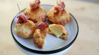 Savoury Profiteroles Filled With Mornay amp Bacon [upl. by Donall]