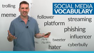 SOCIAL MEDIA Vocabulary in English 30 words to learn [upl. by Shenan]