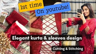 How to Create a Beautiful Dress  upcoming Design of 2025 1st time on Youtube  Cutting amp Stitching [upl. by Aillicec]