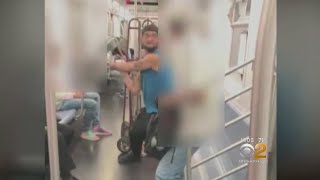 Panhandler Breaks Mans Skull With Metal Pipe Aboard Manhattan Subway Police Say [upl. by Ayenet914]