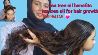 Magical tea tree oil for hair growth  benefits  how to grow hair faster [upl. by Nol]