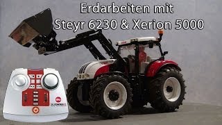 Siku Control Umbau Xerion 5000 Steyr 6230 Frontlader  Erdarbeiten  132 [upl. by Truk504]