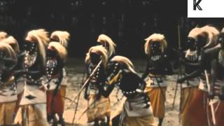 1950s Watussi Dancers Kenya Africa Tribal Dancing Colour Archive Footage [upl. by Killie]