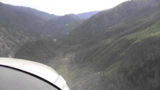 Cessna 185 landing Allison Ranch [upl. by Egin604]