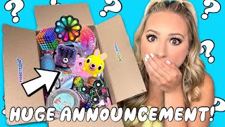 I GOT A HUGE BOX OF MYSTERY FIDGETS amp SLIME  HUGE ANNOUNCEMENT 😱 MUST SEE [upl. by Lachish]