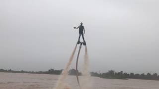 Phenomenal Aarti on FlyBoard at DUDHALA Village Lathi Gujarat [upl. by Sheline]