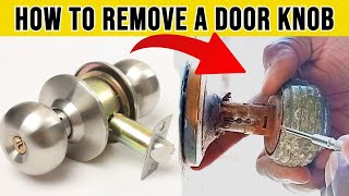 How To Remove And Replace A Door Knob Without Visible Screws  Cylindrical Lock  Round door lock [upl. by Delle]