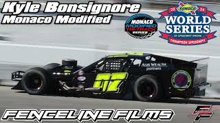 Kyle Bonsignore Monaco Tri Track Modified Thompson Speedway World Series 2024 [upl. by Aiz]