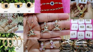 TIENDA MAYORISTA DE ORO LAMINADO😱 EXCELENTES PRECIOS 🤯 SEMANARIOS ARRACADAS ANILLOS [upl. by Aneed]