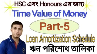 Loan Amortization Schedule  Time Value of Money bangla  part5 [upl. by Dich]