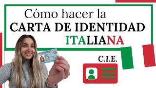 Cómo hacer la CARTA DE IDENTIDAD Italiana 🇮🇹 [upl. by Eniotna813]