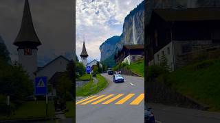 Gorgeous Lauterbrunnen✨ swissvillages waterfall mountains swisslandscapes shorts nature [upl. by Aicirtak]