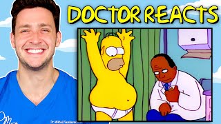 Doctor Reacts To Simpsons Medical Scenes [upl. by Neyuq45]