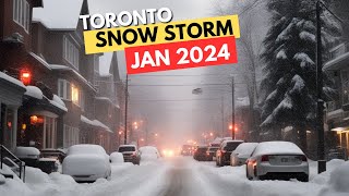 Canada Toronto Snowstorm in Jan2024 ❄️  A Winter Wonderland Urdu  Hindi [upl. by Yrakaz]