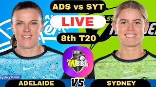 WBBL Live Adelaide Strikers Women vs Sydney Thunder Women T20  ADSW vs SYTW Live WBBL Match 2024 [upl. by Rusert]