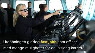 Militære studier med fordypning i ledelse navigasjon og sjømakt  Forsvaret Sjøkrigsskolen [upl. by Aivul]