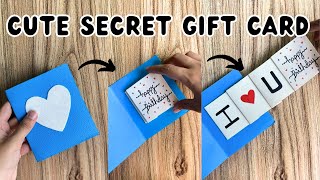 DIY Happy Birthday Gift Idea  3D Paper Crafts  Secret Message Card  Card For BoyfriendGirlfriend [upl. by Etyam653]