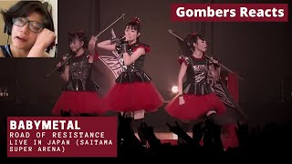 BABYMETAL Road of Resistance Live in Japan at Saitama Super Arena REACTION  Gombers Reacts [upl. by Ahsilyt304]