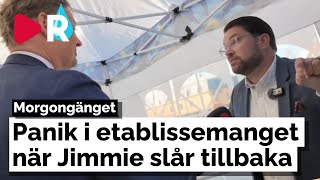 Morgongänget Panik i etablissemanget när Jimmie slår tillbaka [upl. by Horton]