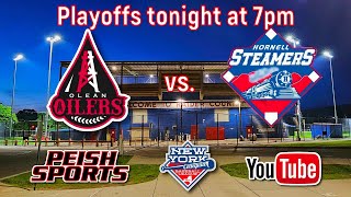 1Hornell Steamers vs 4Olean Oilers NYCBL Western Division 2nd Round Playoffs [upl. by Hessney]