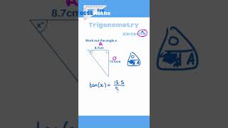 Trigonometry Find Angles SOH CAH TOA gcsemaths maths trigonometry sohcahtoa geometry triangles [upl. by Frantz]