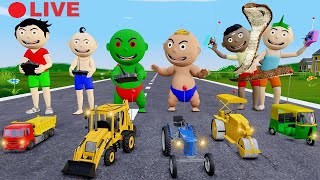 Bittu Sittu Cartoon Part 55  Jcb Wala Cartoon  Gadi Wala Cartoon  Pagal Beta  Desi Comedy Video [upl. by Dnomhcir]