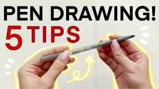 5 Tips for Ballpoint Pen Drawing Filling a Sketchbook Spread with Faces [upl. by Eceryt]