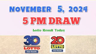 Lotto Result Today 5pm November 5 2024 swertres ez2 PCSO [upl. by Woo]