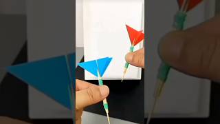 🎯 How to make Dart  Thoothpick dart  Best Shooting toy  Throw paper dart [upl. by Mohkos]