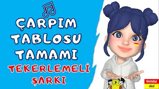 ÇARPIM TABLOSU ŞARKISI  TAMAMI  KOLAY EZBERLEME  TEKERLEME  ANİMASYON [upl. by Vookles]