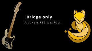 Sadowsky 5 string jazz bass bridge pickup only [upl. by Yeniar]