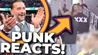 AEW Airs All In FIGHT Footage  CM Punk Reacts [upl. by Adohr]