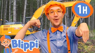 Blippi and his Excavator Friend  Fun with Blippi  Blippi Educational Songs for Kids [upl. by Nyltak]