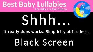 Shhh Noise For Baby 🔴 Soothing Shush Sound To Calm Babies 🔴 Black  Dark Screen [upl. by Oloap513]