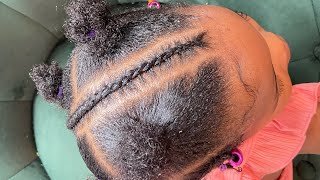 Simple braids hairstyle for girls braids naturalhair easyhairstyle [upl. by Varini476]