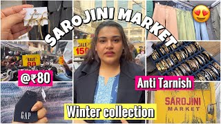 SAROJINI NAGAR MARKET 2024 Winter Collection  Found ANTI TARNISH JEWELLERY with shop numbers 😍 [upl. by Chisholm]