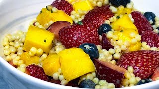 Refreshing MIXED FRUIT COUSCOUS Salad  HEALTHY Salad RECIPE [upl. by Wurster]