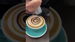 Latte art with a unique technique latteart [upl. by Ained]