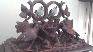 Rare Black Forest Shelf Cuckoo and Quail Clock wwwblackforestclocksorg [upl. by Oakman]