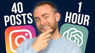 Create 40 Instagram Posts In 1 Hour With AI Tools  ChatGPT [upl. by Htrow]