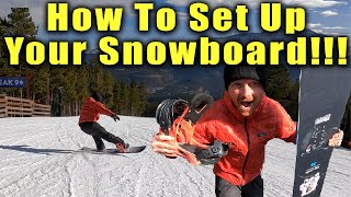 Setting up your Snowboard stance and bindings  Beginner Guide [upl. by Ellebyam]