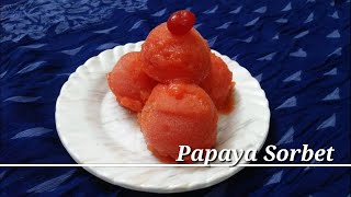 Papaya Sorbet  3 ingredient papaya sorbet [upl. by Templa206]