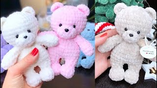 One Hour  Teddy BEAR crochet  55quot  14 сm  Small bear TUTORIAL  Crochet bear PDF pattern ETSY [upl. by Eenimod]