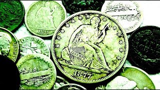 Actual American Treasure FOUND Metal Detecting an Old House Seated Silver Coins Galore Epic Hunt [upl. by Esilahc]