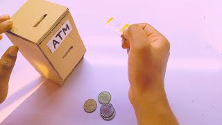 ATM Machine Cardboard 😱  Money 💰  How To Make Best Cardboard ATM 👍  Crafts Inventor [upl. by Fran]