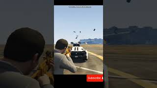 Car launcher gun 🔫 vs airplane ✈️ 🛫 on airport gta5 viralvideo shorts [upl. by Kowatch]